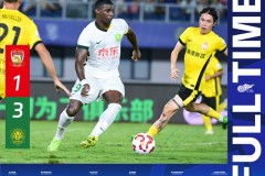中超青岛西海岸1-3北京国安 法比奥梅开二度 张稀哲助攻双响