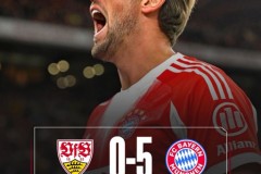 德甲斯图加特0-5拜仁慕尼黑 凯恩替补戴帽 莱默尔、斯塔尼希奇建功