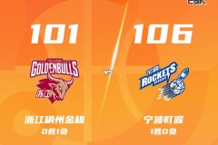 CBA常规赛浙江男篮主场101-106爆冷不敌宁波 辛普森36分 约克空砍33分