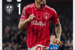 英超诺丁汉森林3-1利兹联 桑加雷、吉布斯-怀特破门 安德森点射建功