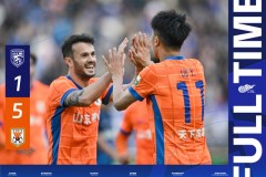 中超武汉三镇1-5山东泰山 卡扎双响建功 王大雷扑点